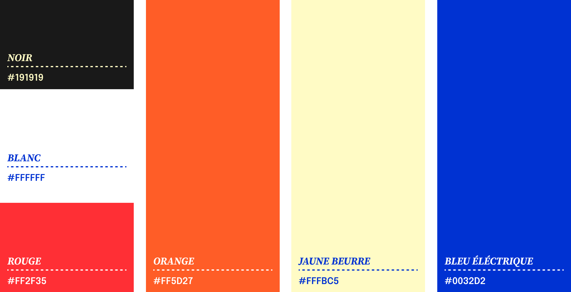 Palette de couleurs d'A maze in