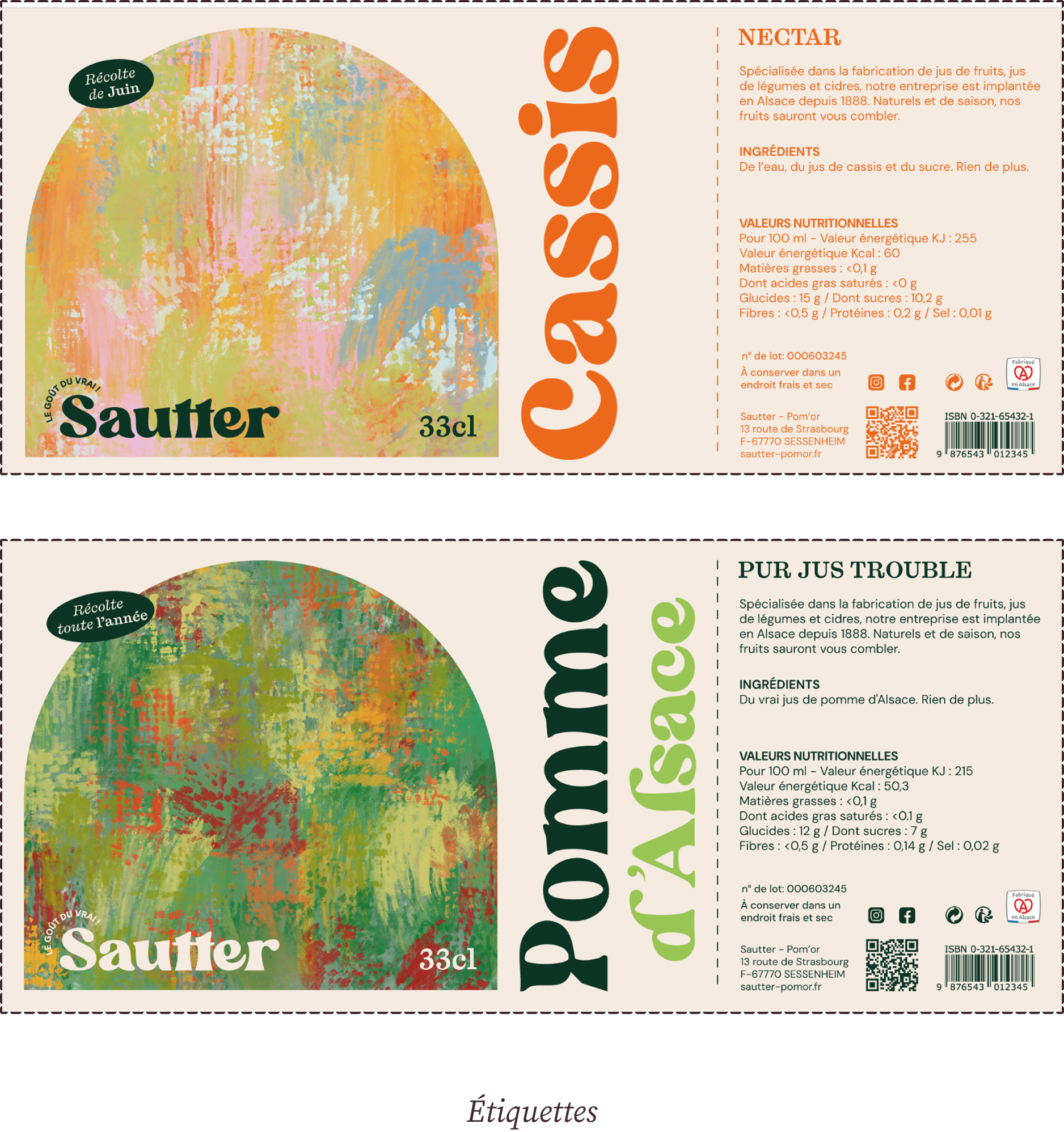 Étiquettes sautter'